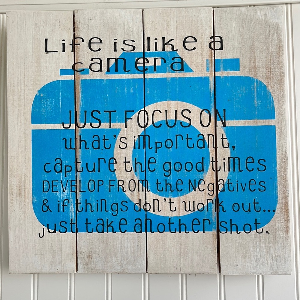 Wood wall saying